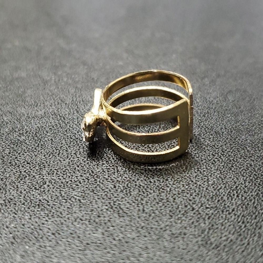 Gold tone bow ring adjustable - Picture 5 of 10